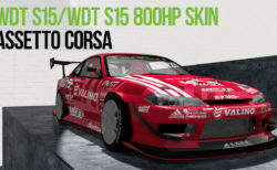 Assetto Corsa WDT S15 / WDT S15 800HP MOD用 Skin - 大昌カラー Mercury サヤカSPL